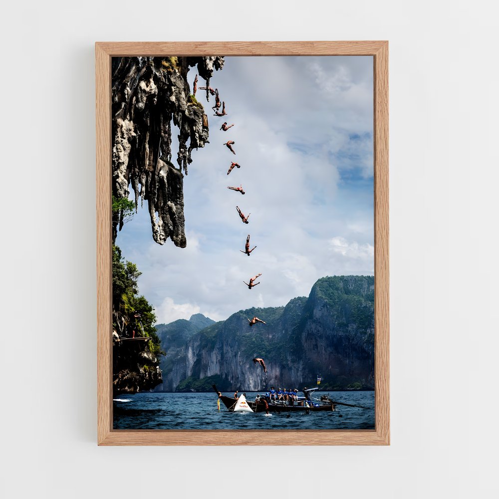 Poster Saut d'Adrénaline – affiche Plongeon de falaise (vue 4)